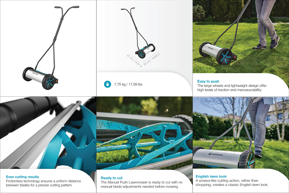 GARDENA Push Cylinder Lawn Mower Comfort330