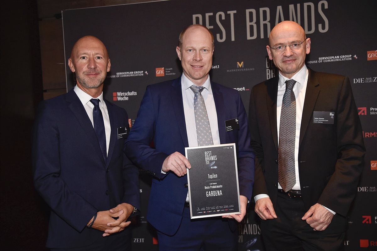 Gardena bei den Best Brands 2020 ausgezeichnet