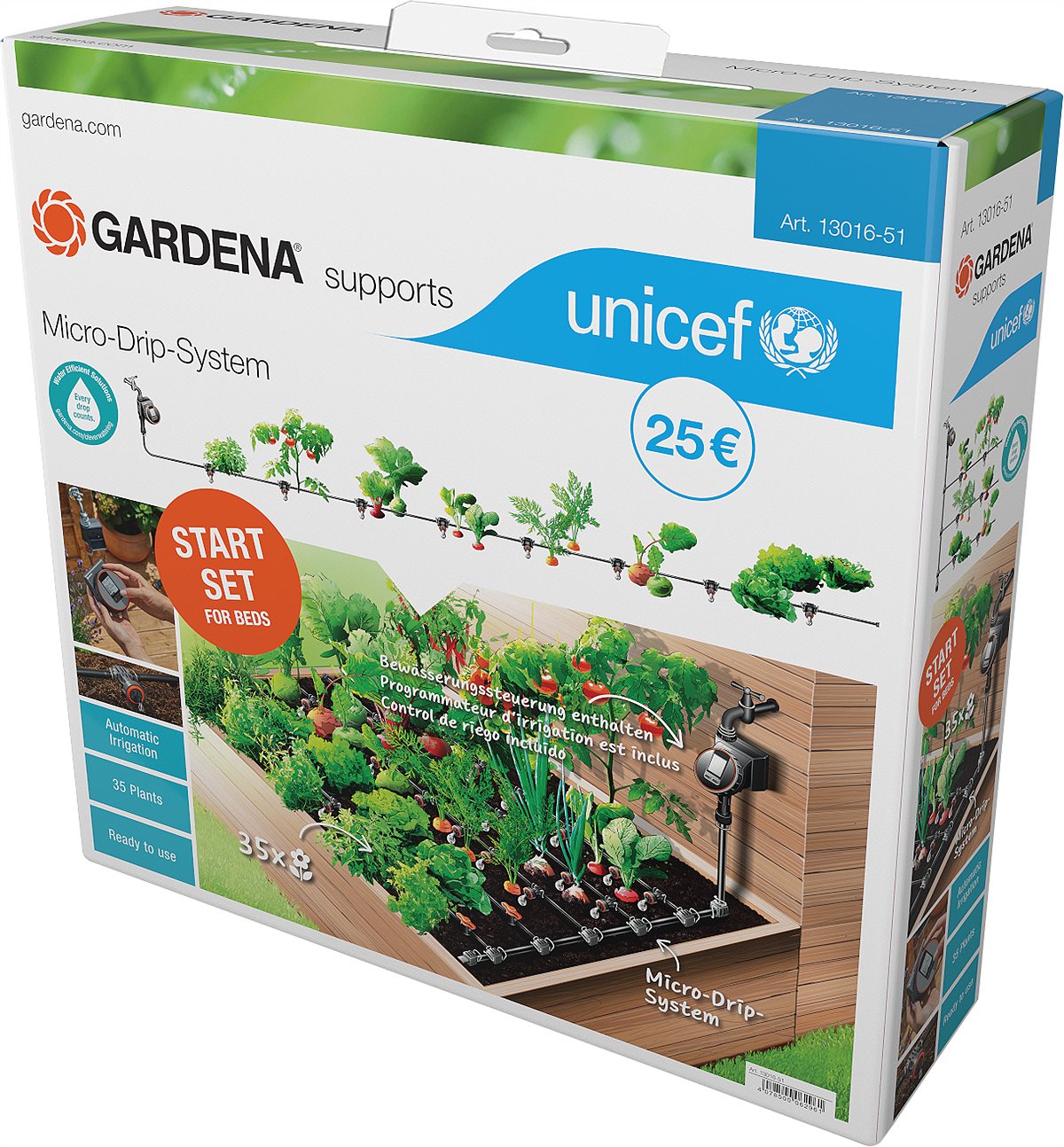 GARDENA Start Set Beet automatic zugunsten von UNICEF