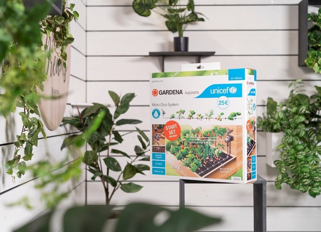 Kit dinitiation Micro-Drip-System pour potagers et massifs avec programmateur en soutien à UNICEF