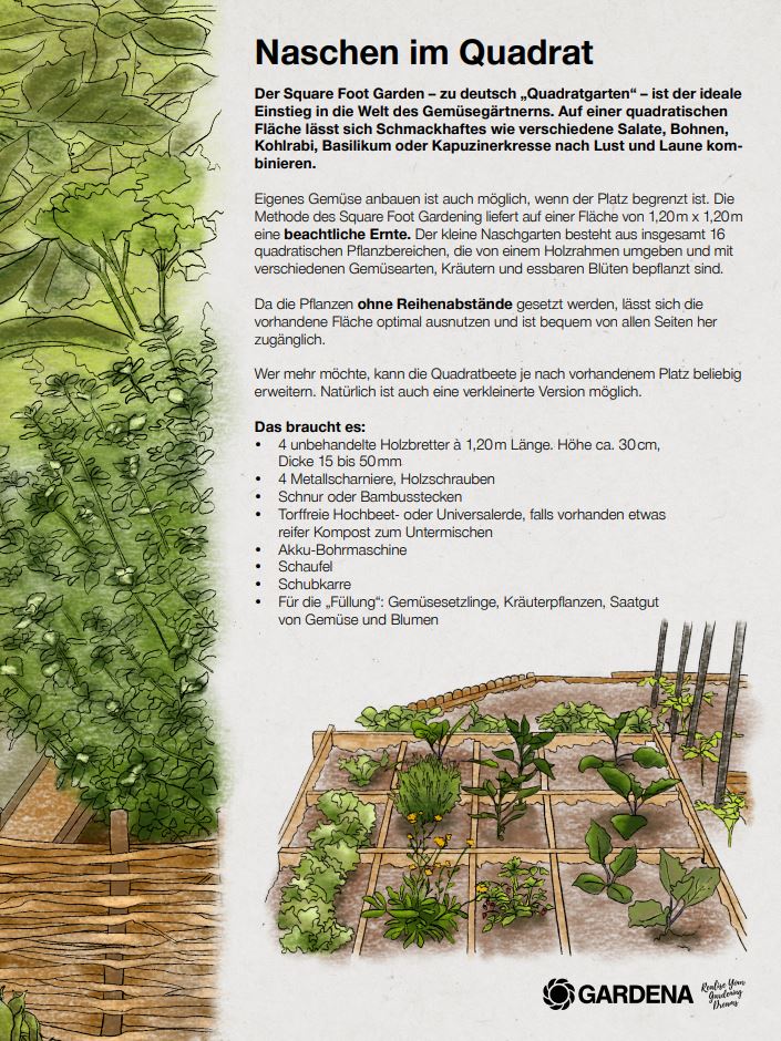 Infosheet zum Square Foot Garden